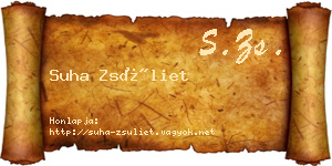 Suha Zsüliet névjegykártya